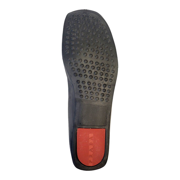 Prada Vintage Sport Vibram Leather Laced Trainers Men Shoes Size EU 40 / US 7.5 - Picture 5 of 8